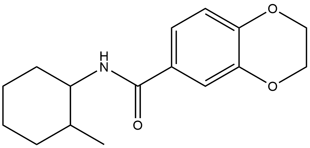 2,3-Dihydro-N-(2-methylcyclohexyl)-1,4-benzodioxin-6-carboxamide Structure