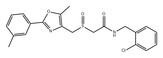 Acetamide, N-[(2-chlorophenyl)methyl]-2-[[[5-methyl-2-(3-methylphenyl)-4-oxazolyl]methyl]sulfinyl]- Structure