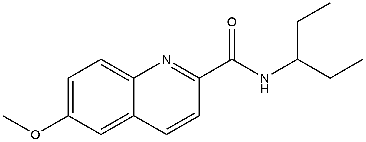 N-(1-Ethylpropyl)-6-methoxy-2-quinolinecarboxamide Structure