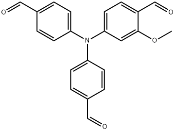 Benzaldehyde, 4-[bis(4-formylphenyl)amino]-2-methoxy- 구조식 이미지