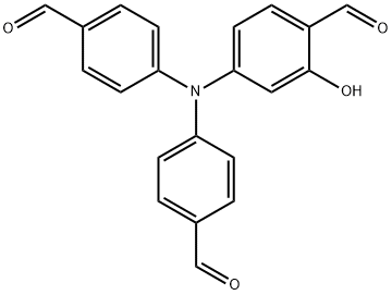 Benzaldehyde, 4-[bis(4-formylphenyl)amino]-2-hydroxy- Structure