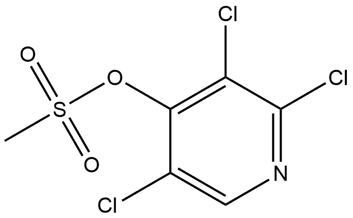 4-Pyridinol, 2,3,5-trichloro-, 4-methanesulfonate Structure