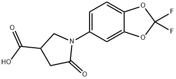 1-(2,2-Difluorobenzo[d][1,3]dioxol-5-yl)-5-oxopyrrolidine-3-carboxylic acid Structure