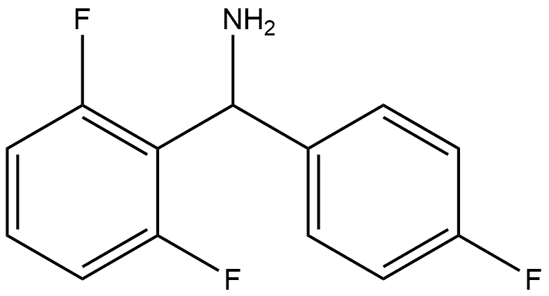 Benzenemethanamine, 2,6-difluoro-α-(4-fluorophenyl)- Structure