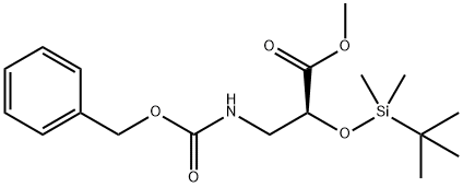 Propanoic acid, 2-[[(1,1-dimethylethyl)dimethylsilyl]oxy]-3-[[(phenylmethoxy)carbonyl]amino]-, methyl ester, (2S)- Structure