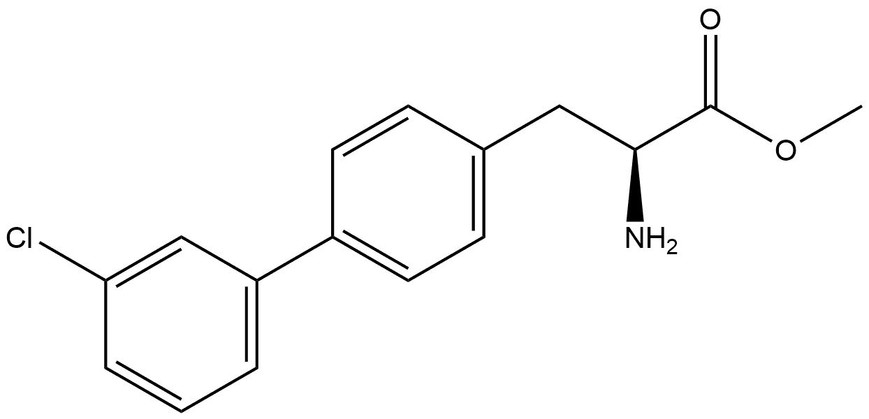 methyl (S)-2-amino-3-(3'-chloro-[1,1'-biphenyl]-4-yl)propanoate Structure