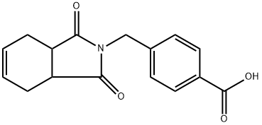 Benzoic acid, 4-[(1,3,3a,4,7,7a-hexahydro-1,3-dioxo-2H-isoindol-2-yl)methyl]- Structure