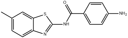 Benzamide, 4-amino-N-(6-methyl-2-benzothiazolyl)- Structure