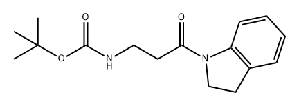 Carbamic acid, N-[3-(2,3-dihydro-1H-indol-1-yl)-3-oxopropyl]-, 1,1-dimethylethyl ester Structure