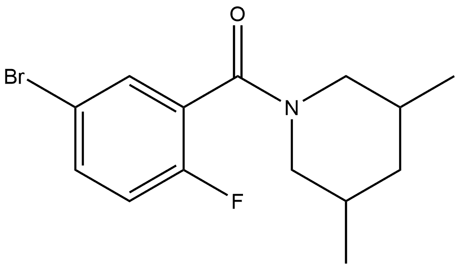 (5-Bromo-2-fluorophenyl)(3,5-dimethyl-1-piperidinyl)methanone Structure