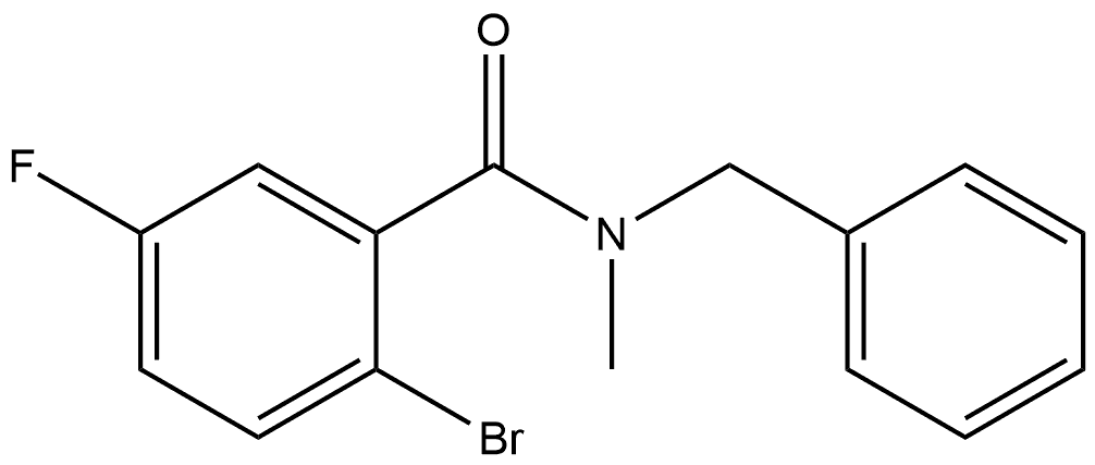 2-Bromo-5-fluoro-N-methyl-N-(phenylmethyl)benzamide Structure