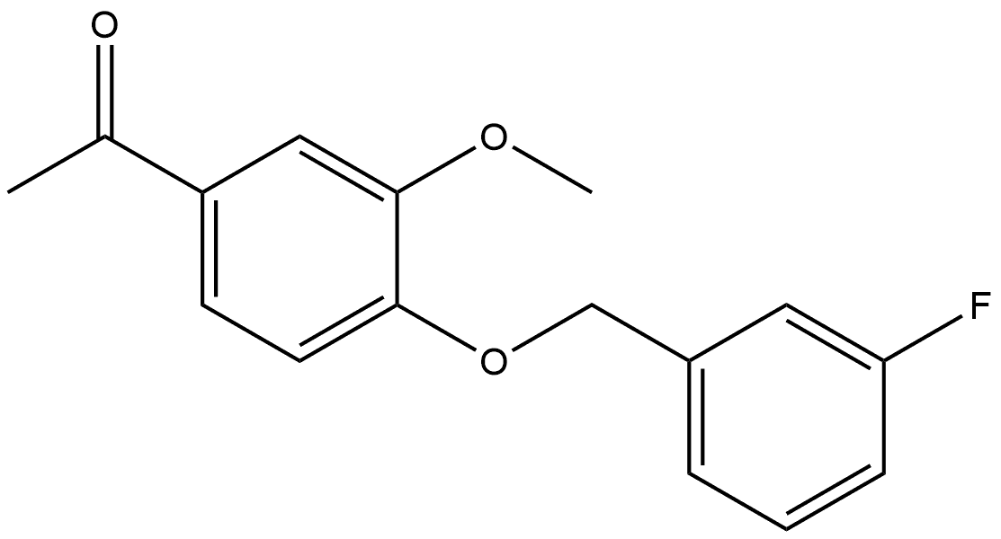 1-[4-[(3-Fluorophenyl)methoxy]-3-methoxyphenyl]ethanone Structure