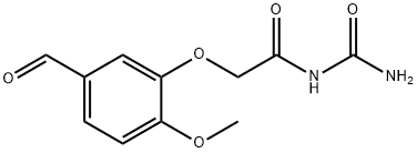 N-(aminocarbonyl)-2-(5-formyl-2-methoxyphenoxy)acetamide 구조식 이미지