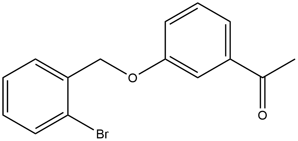 1-[3-[(2-Bromophenyl)methoxy]phenyl]ethanone Structure