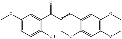 2-Propen-1-one, 1-(2-hydroxy-5-methoxyphenyl)-3-(2,4,5-trimethoxyphenyl)- 구조식 이미지