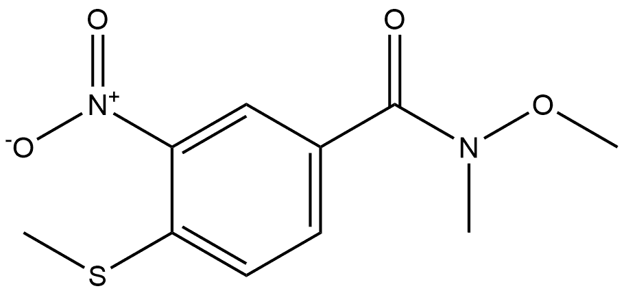 N-methoxy-N-methyl-4-(methylthio)-3-nitrobenzamide Structure