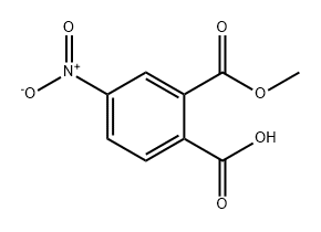 1,2-Benzenedicarboxylic acid, 4-nitro-, 2-methyl ester Structure