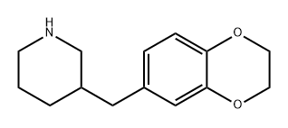 Piperidine, 3-[(2,3-dihydro-1,4-benzodioxin-6-yl)methyl]- Structure