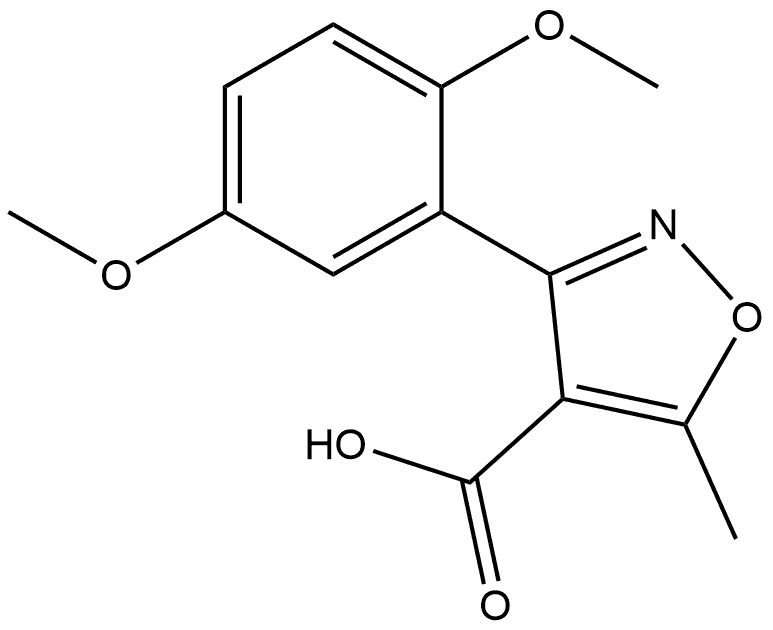 3-(2,5-Dimethoxyphenyl)-5-methylisoxazole-4-carboxylic Acid Structure