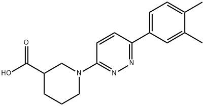 3-Piperidinecarboxylic acid, 1-[6-(3,4-dimethylphenyl)-3-pyridazinyl]- 구조식 이미지