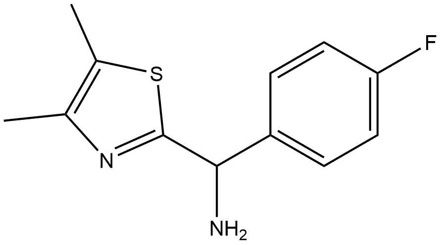 2-Thiazolemethanamine, α-(4-fluorophenyl)-4,5-dimethyl- Structure