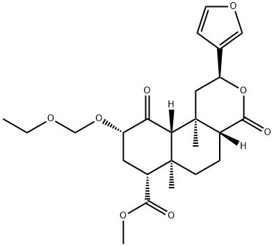 Methyl (2S,4aR,6aR,7R,9S,10aS,10bR)-9-(ethoxymethoxy)-2-(3-furanyl)dodecahydro-6a,10b-dimethyl-4,10-dioxo-2H-naphtho[2,1-c]pyran-7-carboxylate Structure