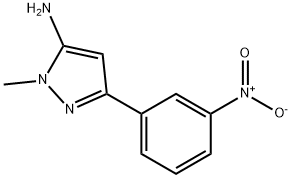 1H-Pyrazol-5-amine, 1-methyl-3-(3-nitrophenyl)- Structure