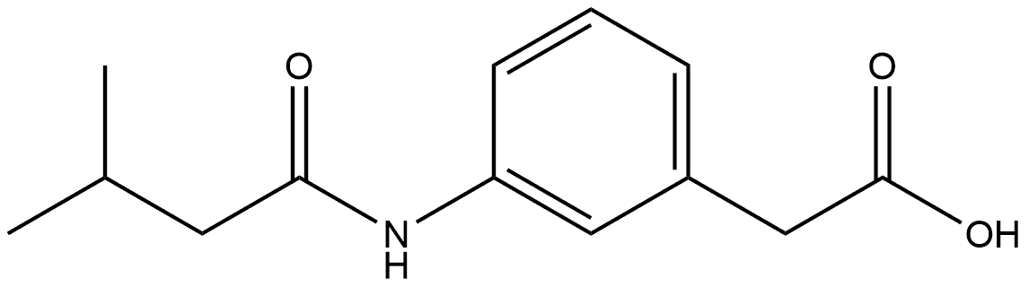 3-[(3-Methyl-1-oxobutyl)amino]benzeneacetic acid Structure