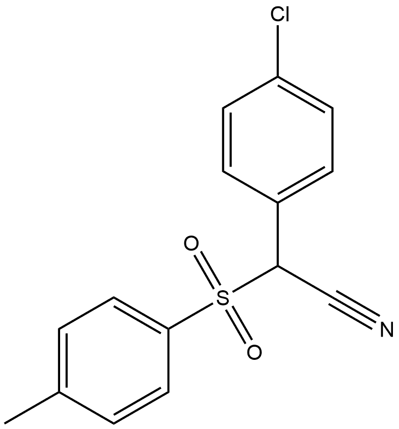 Benzeneacetonitrile, 4-chloro-α-[(4-methylphenyl)sulfonyl]- Structure