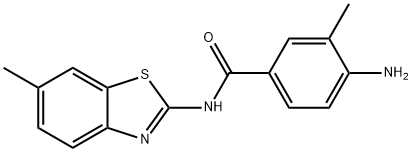 Benzamide, 4-amino-3-methyl-N-(6-methyl-2-benzothiazolyl)- Structure