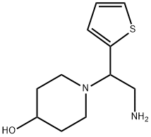 4-Piperidinol, 1-[2-amino-1-(2-thienyl)ethyl]- Structure