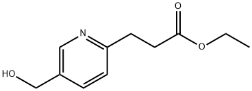 2-Pyridinepropanoic acid, 5-(hydroxymethyl)-, ethyl ester Structure