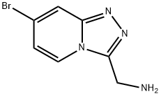 1,2,4-Triazolo[4,3-a]pyridine-3-methanamine, 7-bromo- Structure