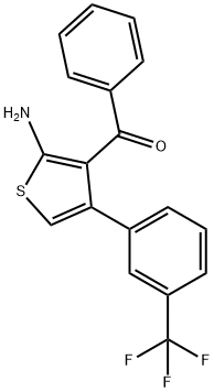 Methanone, [2-amino-4-[3-(trifluoromethyl)phenyl]-3-thienyl]phenyl- Structure