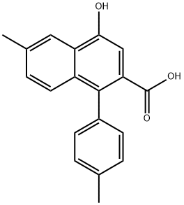 2-Naphthalenecarboxylic acid, 4-hydroxy-6-methyl-1-(4-methylphenyl)- Structure