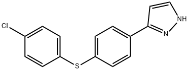 3-[4-(4-Chlorothiophenoxy)lphenyl]-1H-pyrazole Structure