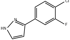 1H-Pyrazole, 3-(4-chloro-3-fluorophenyl)- Structure