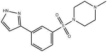 1-Methyl-4-[3-(1H-pyrazol-3-yl)phenyl]sulfonyl-piperazine Structure