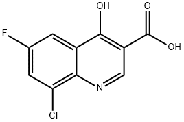 8-Chloro-6-fluoro-4-hydroxyquinoline-3-carboxylic acid Structure