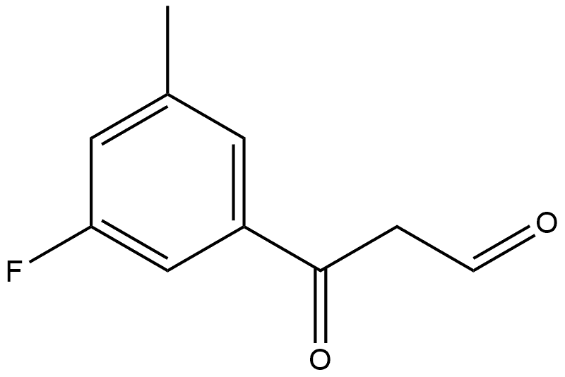 3-Fluoro-5-methyl-β-oxobenzenepropanal Structure