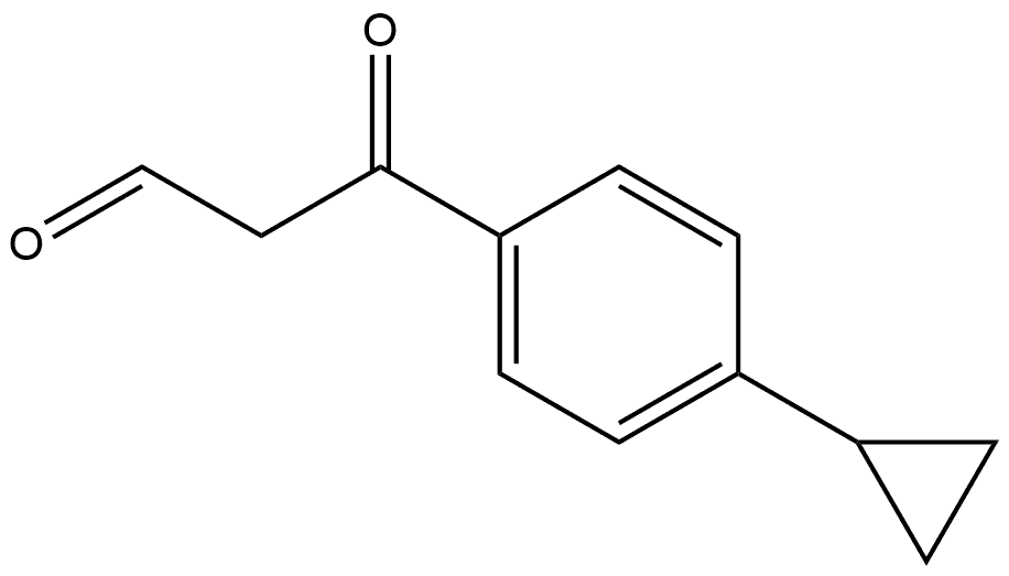 4-Cyclopropyl-β-oxobenzenepropanal 구조식 이미지