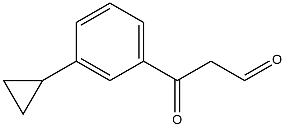 3-Cyclopropyl-β-oxobenzenepropanal Structure