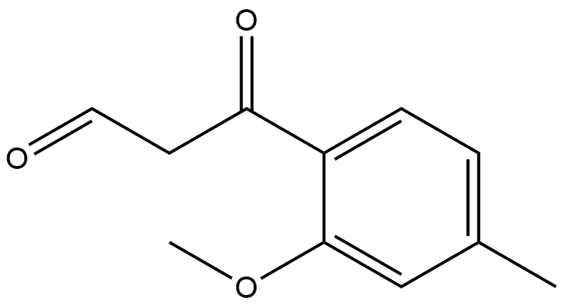 2-Methoxy-4-methyl-β-oxobenzenepropanal 구조식 이미지