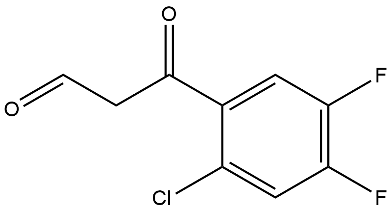 2-Chloro-4,5-difluoro-β-oxobenzenepropanal Structure