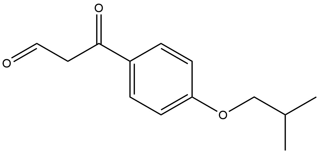 4-(2-Methylpropoxy)-β-oxobenzenepropanal Structure