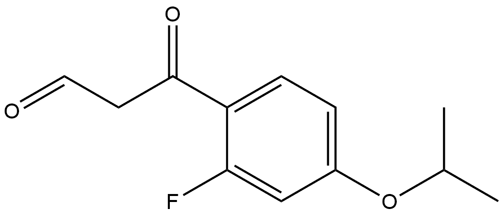 2-Fluoro-4-(1-methylethoxy)-β-oxobenzenepropanal Structure