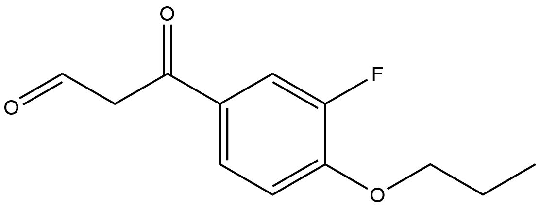 3-Fluoro-β-oxo-4-propoxybenzenepropanal Structure