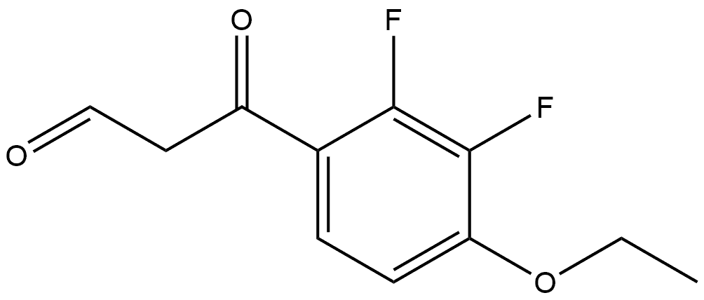 4-Ethoxy-2,3-difluoro-β-oxobenzenepropanal Structure