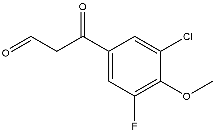 3-Chloro-5-fluoro-4-methoxy-β-oxobenzenepropanal Structure