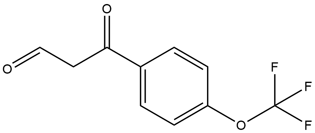 β-Oxo-4-(trifluoromethoxy)benzenepropanal Structure